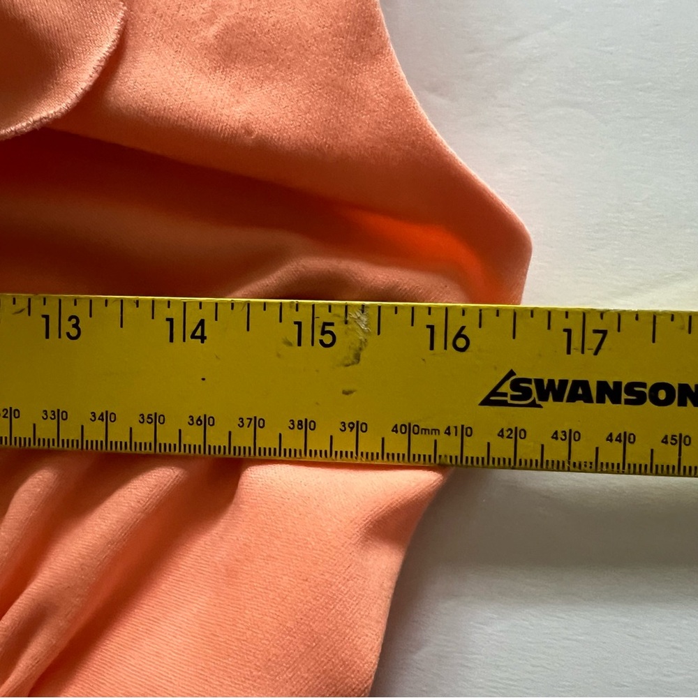 VTG 70-s Peach Orange Maxi Dress Size S Sleeveless Evening Regancy - Picture 10 of 16